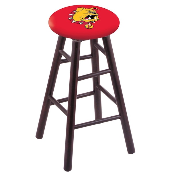 Holland Bar Stool Co Maple Bar Stool, Dark Cherry Finish, Ferris State Seat RC30MSDC - main